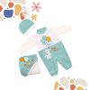 ⁦طقم مواليد 3 قطع مع كوفرتة مطرزة(3 Balloons)⁩ - الصورة ⁦5⁩